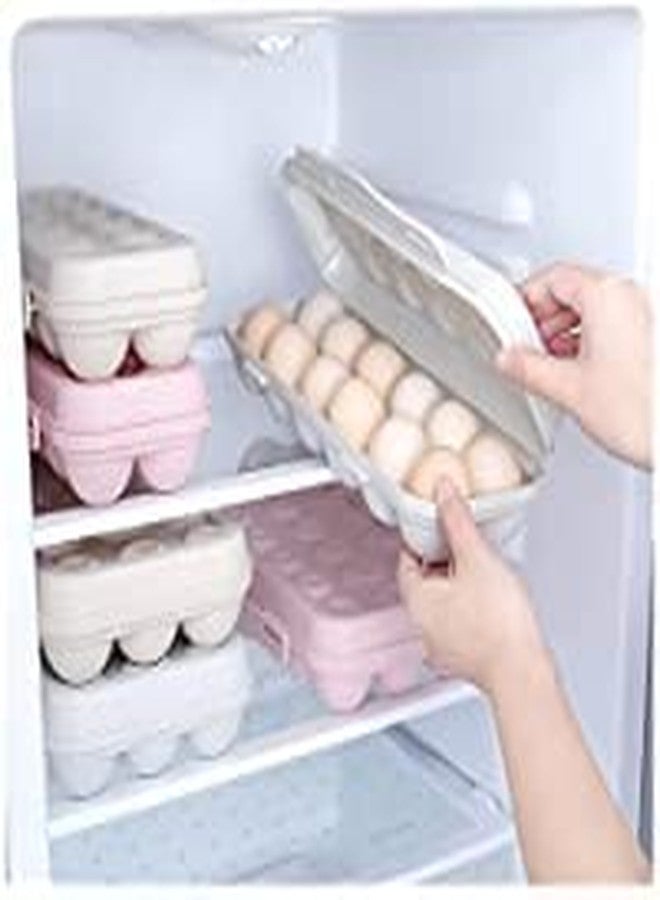 Dhvsam 12 Grids Eggs Tray Holders, Egg Storage Containers Practical Refrigerator Egg Boxes for Home Kitchen Restaurant (2 Pcs Random) - Image 5